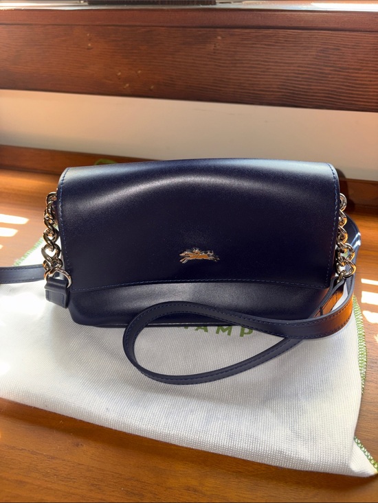Longchamp Handbags - Navy Longchamp Honoré Handbag